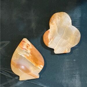 Vintage onyx ashtray set